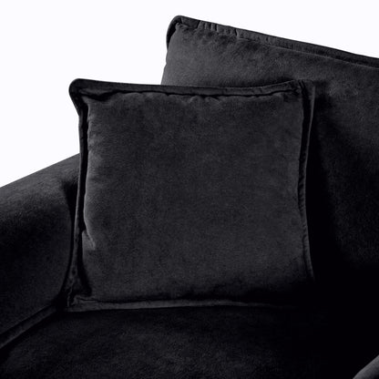 Modern Oversized Deep Seat Luxury 2 Piece Sofa Set With 4 Pillows