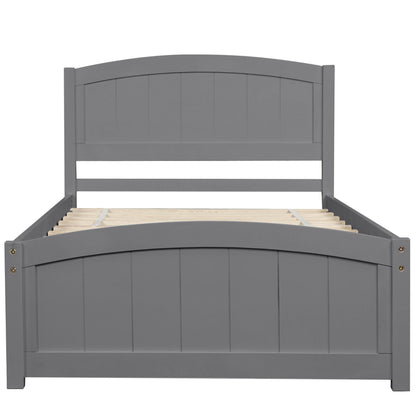 Platform Bed & Headboard, Footboard And Wood Slat Support