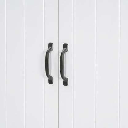 Modern Bathroom Storage Cabinet With Two Laundry Baskets, One Drawer, Adjustable Shelf
