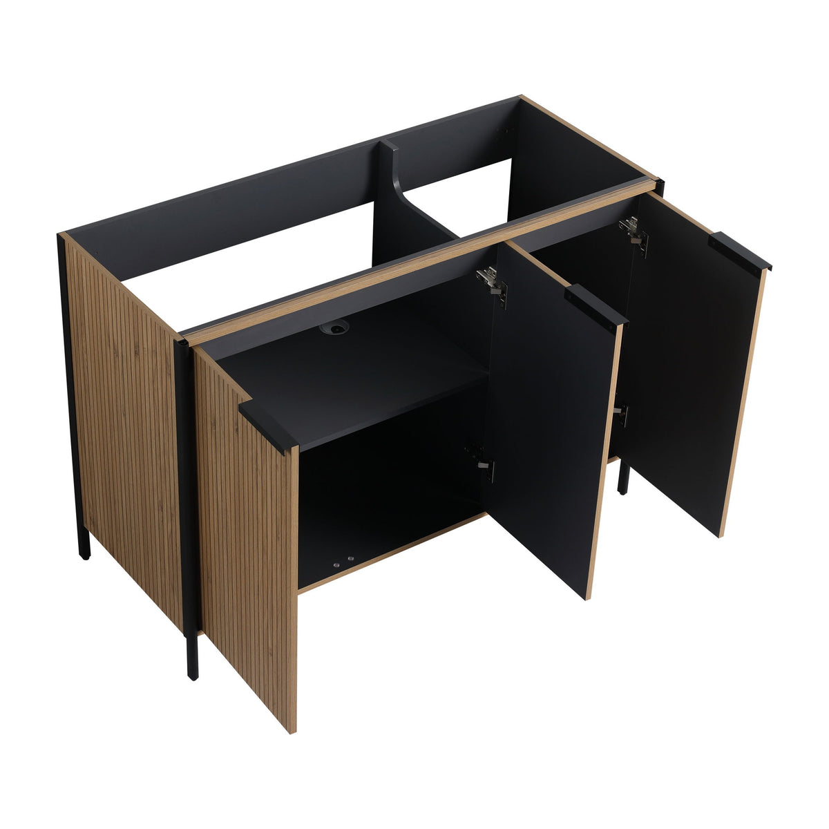 Contemporary Freestanding Bathroom Vanity With Adjustable Shelves