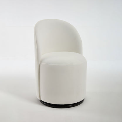 360 Degree Swivel Armless Dining Barrel Chair