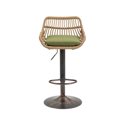 Modern Swivel Bar Stools Adjustable Counter Chairs With Footrest (Set of 2)
