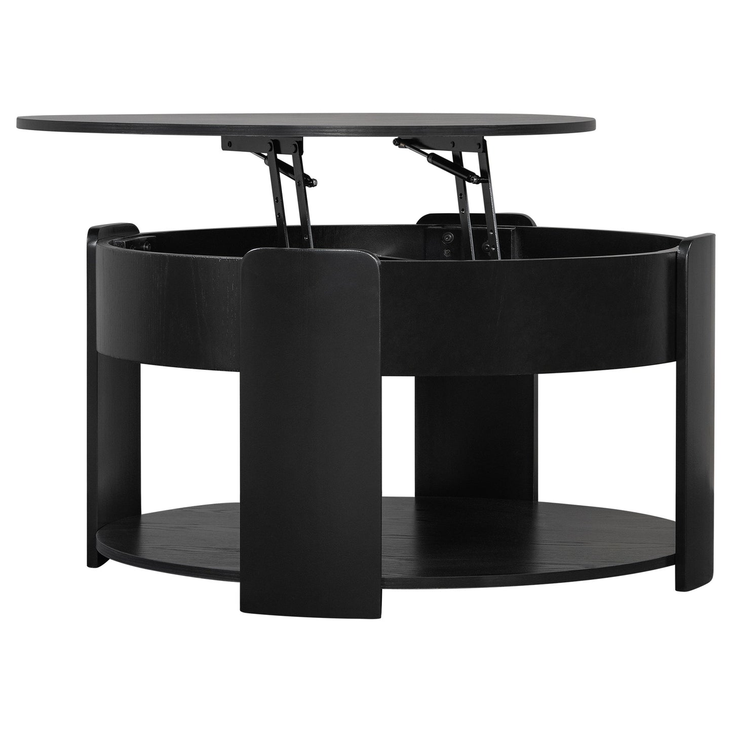 Round Lift Top Coffee Table With Hidden Storage