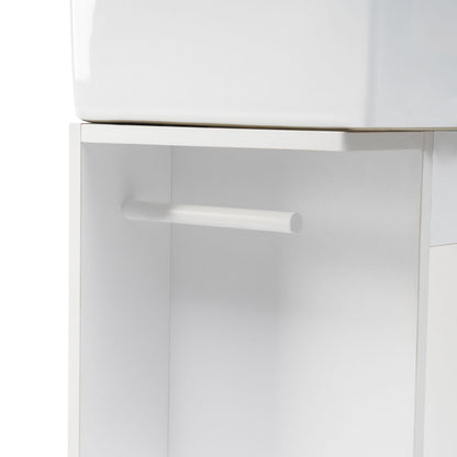 Modern Bathroom Vanity With Sink And 2 Tier Shelf