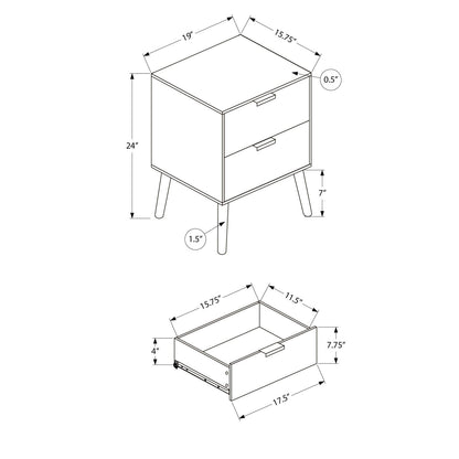 Modern Accent Table With Storage Drawers