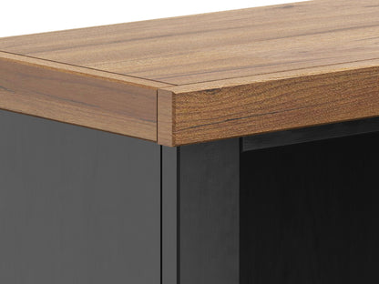 High 5 Shelf Bookcase - Black / Whiskey
