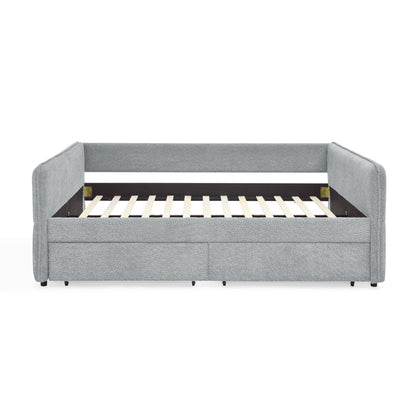 Upholstered Daybed & 2 Drawers