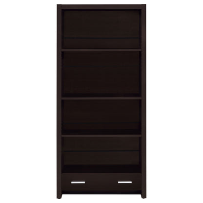 Maureen - 5 Shelf Bookcase With Drawer - Cappuccino