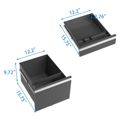 Metal Drawer Mobile File Cabinet With Lock For Home Office Organizer