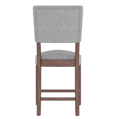 5 Piece Counter Height Dining Set, Bar Table With 4 Upholstered Chairs