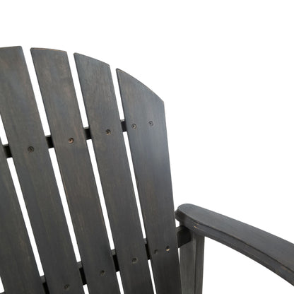 Outdoor Acacia Wood Adirondack Barstools (Set of 2)