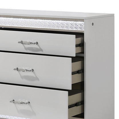 Glam - 6 Drawer Dresser With LED Lighting (Includes Dresser Only) - White