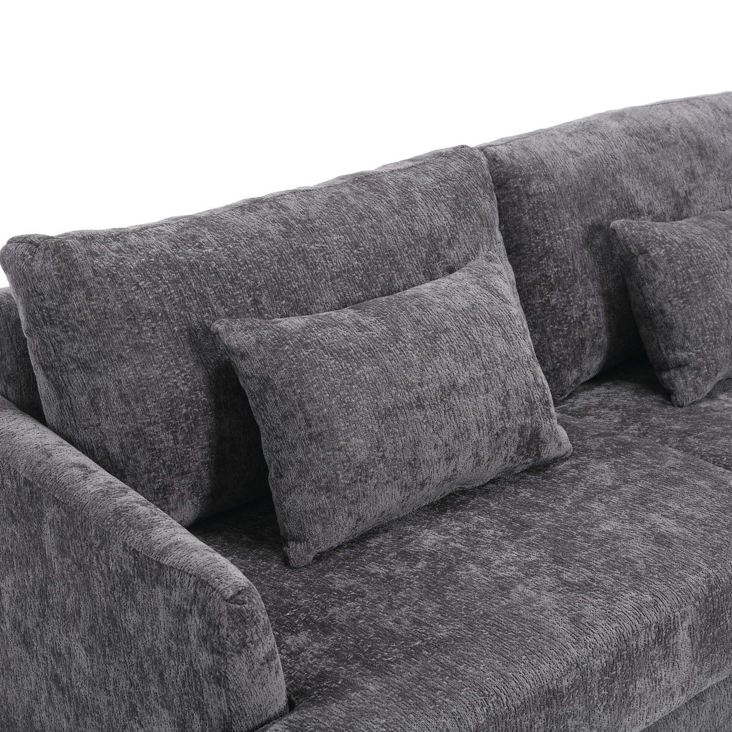 Mid Century Modern Fabric Loveseat Sofa, 2 Seat Upholstered Couch