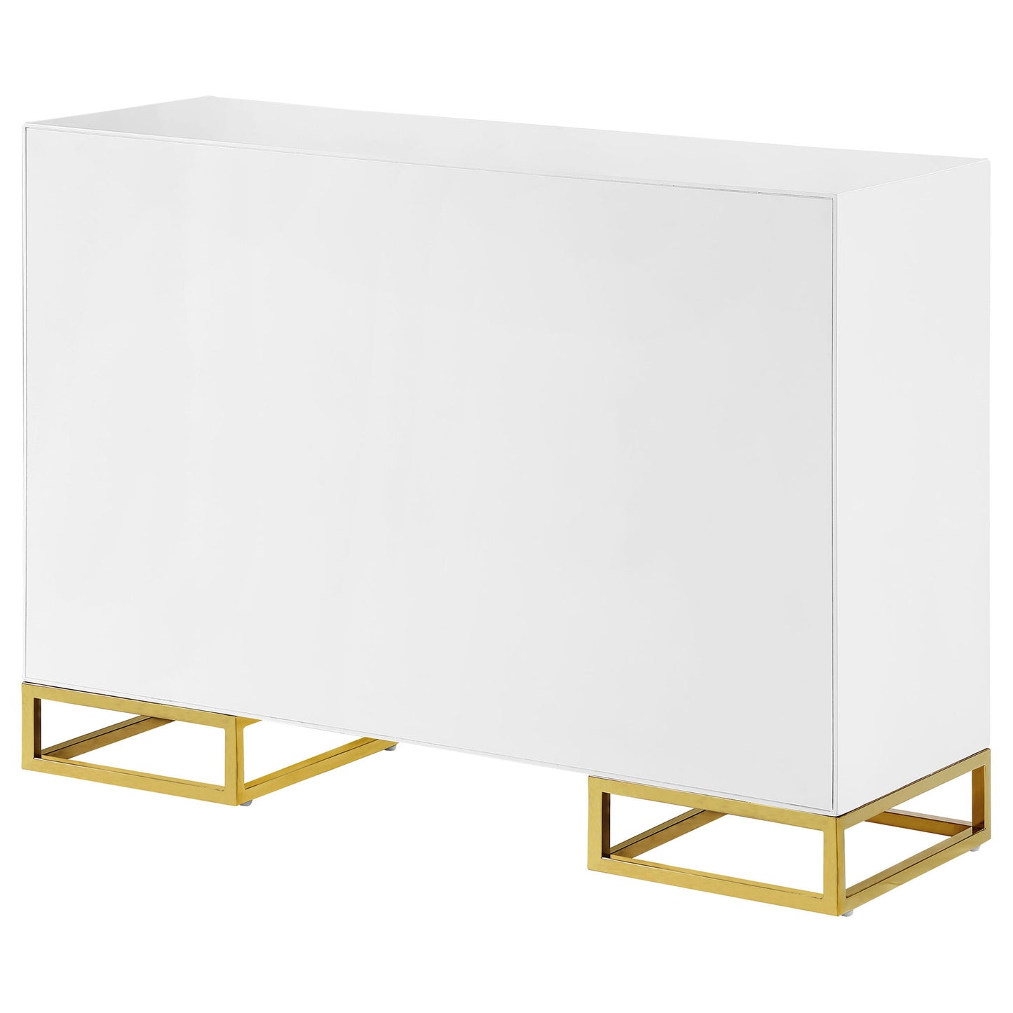 Synchrony - 2 Door Accent Cabinet With Art Deco Trim - White
