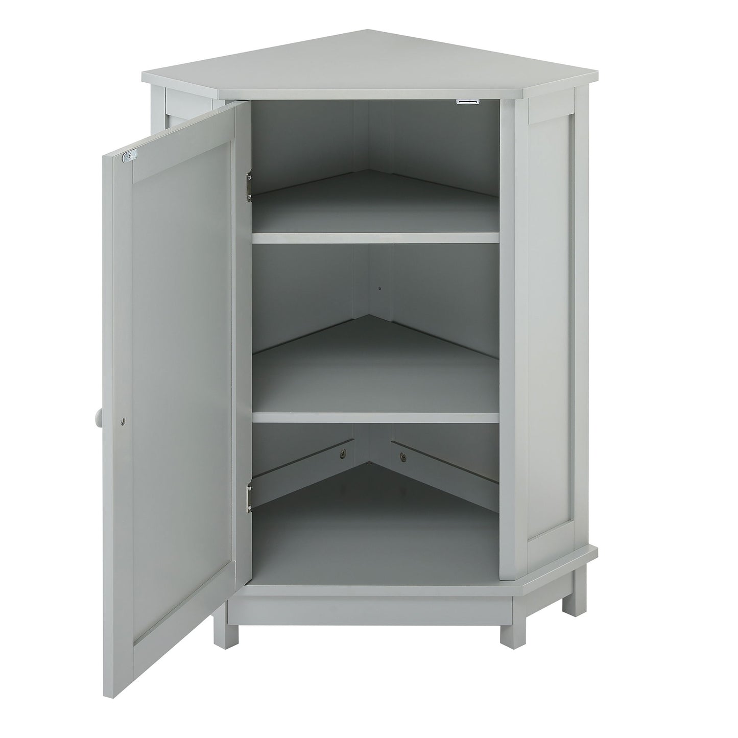 Bathroom Cabinet Triangle Corner Storage Cabinet With Adjustable Shelf Modern Style