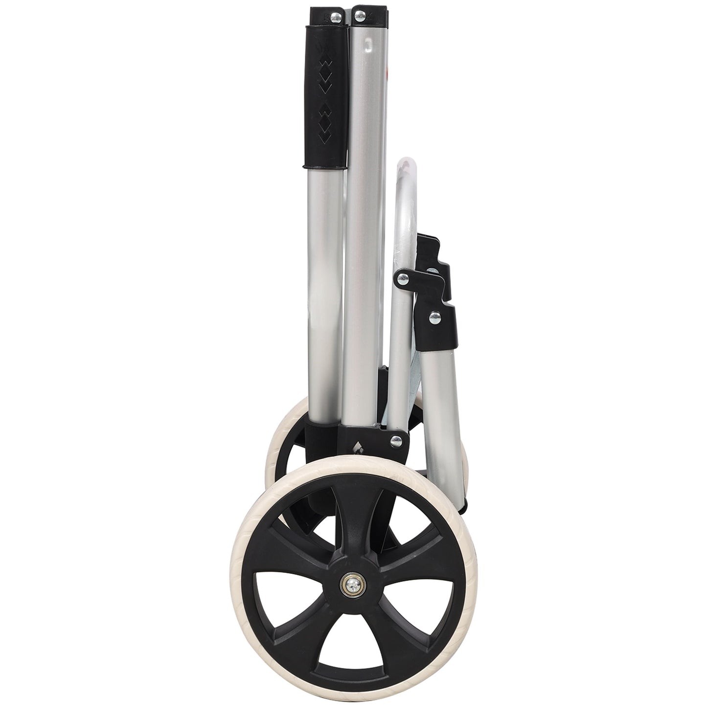 Foldable Shopping Trolley With Wheels And Removable Waterproof Bag - Black