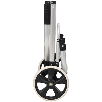 Foldable Shopping Trolley With Wheels And Removable Waterproof Bag - Black