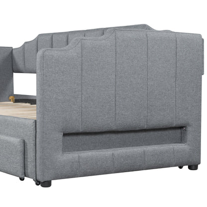 Extendable Daybed With LED Light And 2 Storage Drawers