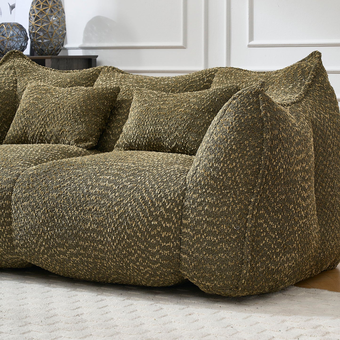 Comfortable Dual Beanbag Chair With High Resilience Foam Core For 2 People