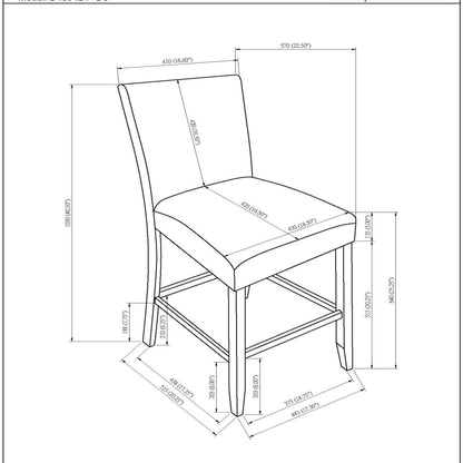 Leoncia - Bar Table And 4 Bar Stools - Espresso / White