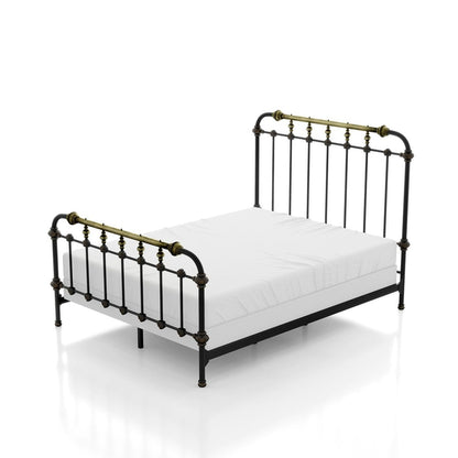 Transitional Style Bed With Accents