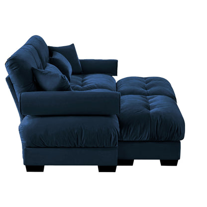 Super Comfort Oversized Modular Sectional Sofa With Movable Ottoman