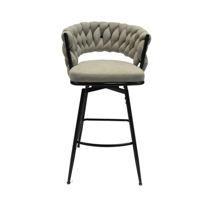 Bar Stool 360 Swivel With Back Footrest