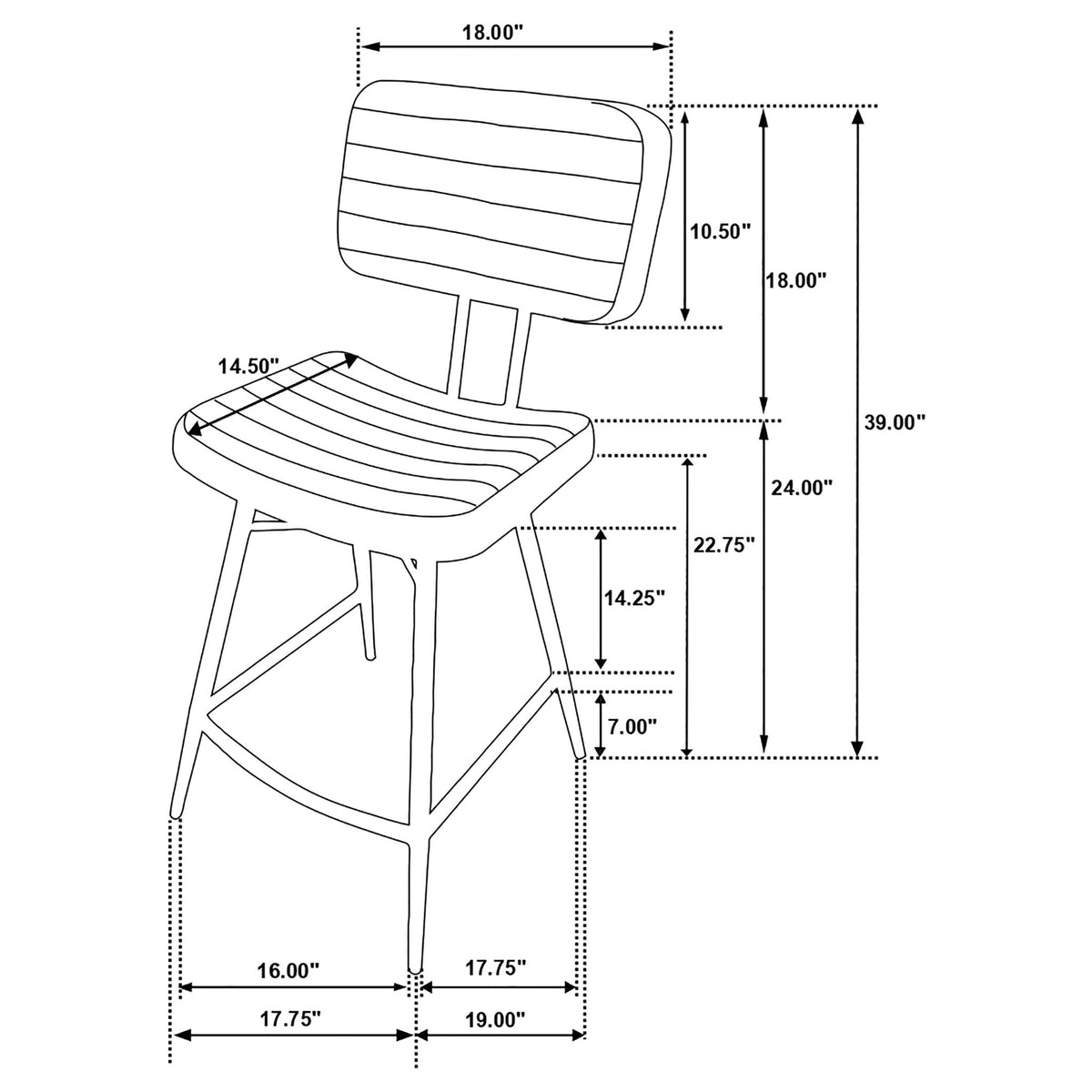 Senko - Upholstered Counter Chair (Set of 2)