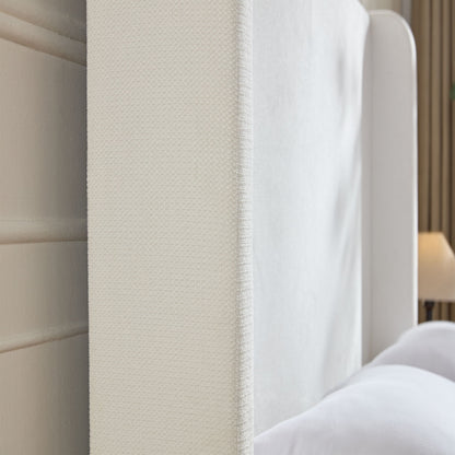 Harper - Tall Headboard Upholstered Bed / High Headboard / Elegant Simplicity / No Box Spring Needed