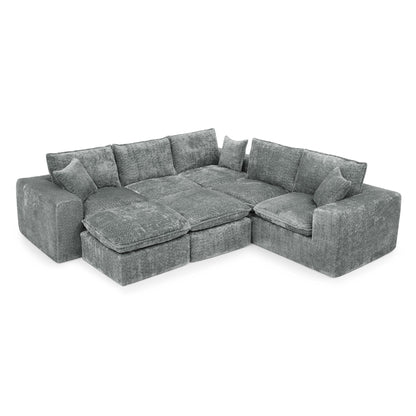 Sectional Sofa With Moveable Ottoman