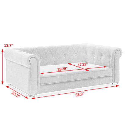Modern Elegant Rectangle Pet Bed, Durable Elevated Dog Sofa