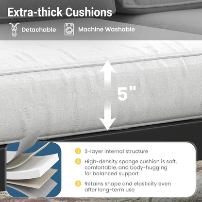 Outdoor Patio Set With All-Weather Thick Cushions
