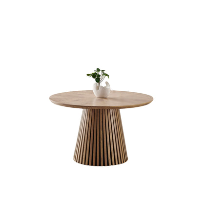 Round Dining Table For Dining Room - Natural Wood