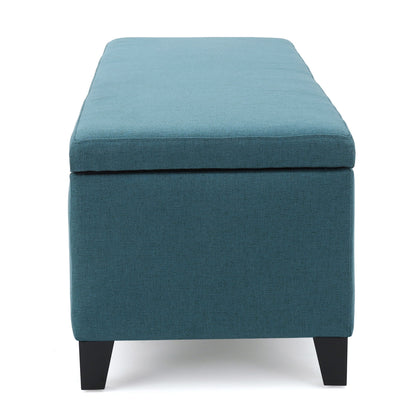 Contemporary Storage Ottoman Bench With Upholstery