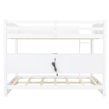 Bunk Bed With Storage Cabinets And USB Ports