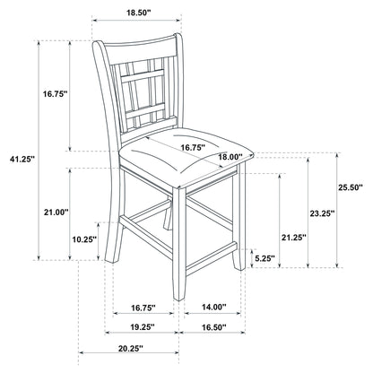 Avonlea - 5 Piece Set With Round Table And Upholstered Chairs - Chestnut