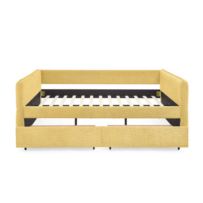 Upholstered Daybed & 2 Drawers