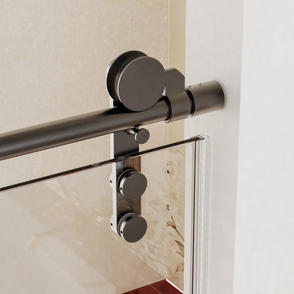 Frameless Single Sliding Shower Doors With Towel Rail & Handle