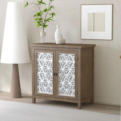 Storage Cabinet, Organizer - Brown Antique White