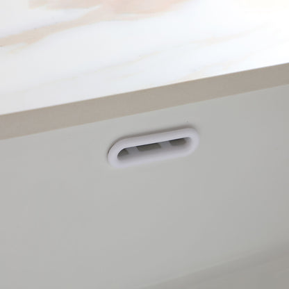 Elegant Vanity Top With Undermount Sink And Backsplash, Sintered Stone