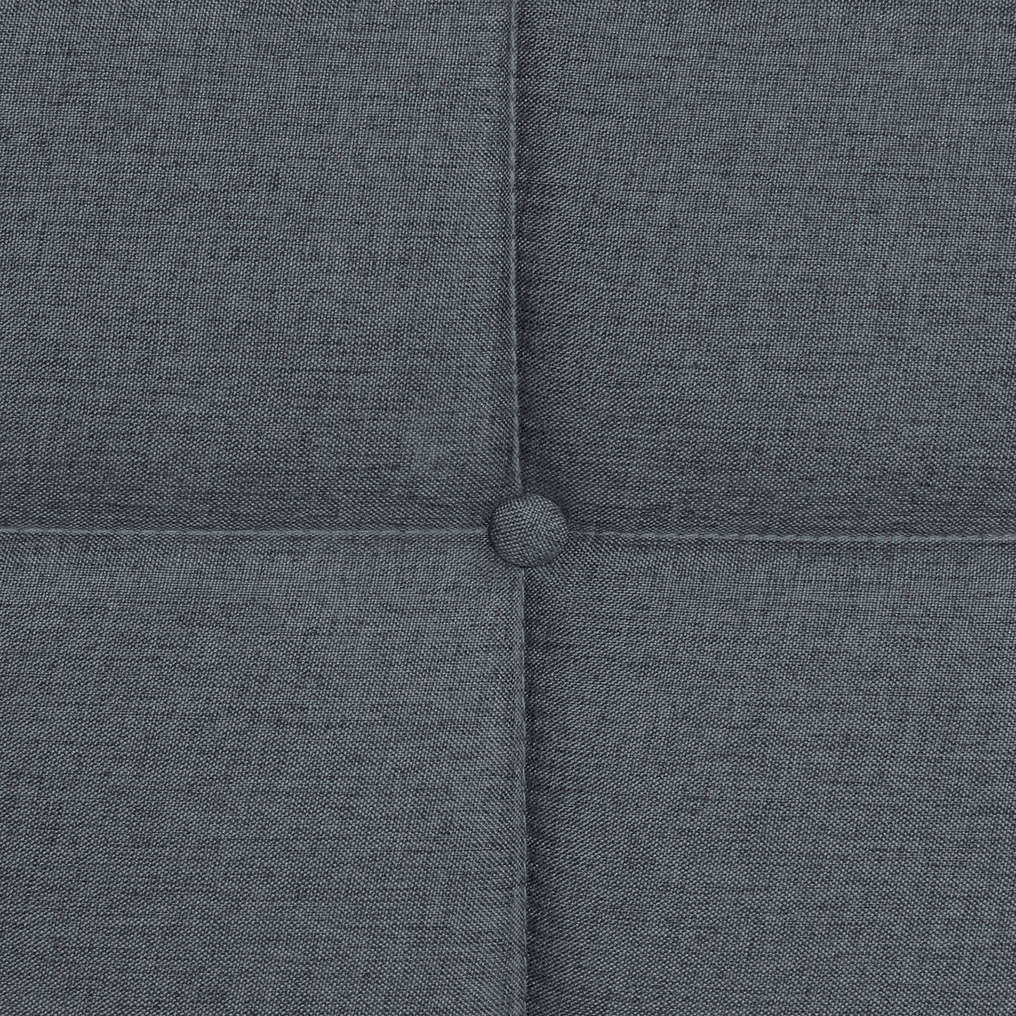 Queen Size Upholstered Platform Bed Frame With Button Tufted Linen Fabric Headboard - Dark Gray