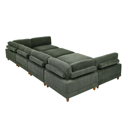 Modern Modular Sectional With Adjustable Back Support