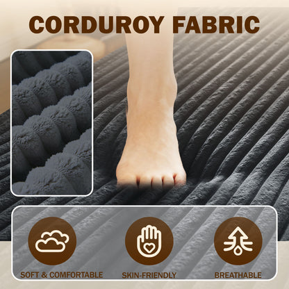 Modern Floor Sofa With 2 Pillows, Convertible Twin Size Folding Mattress For Living Room