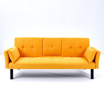 Sofa Bed With Foldable Design And Cup Holder