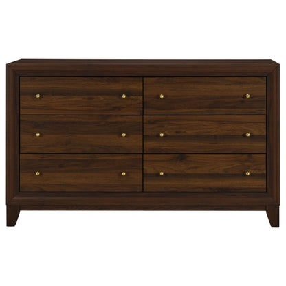 Anza - 6 Drawer Dresser Cabinet - Walnut