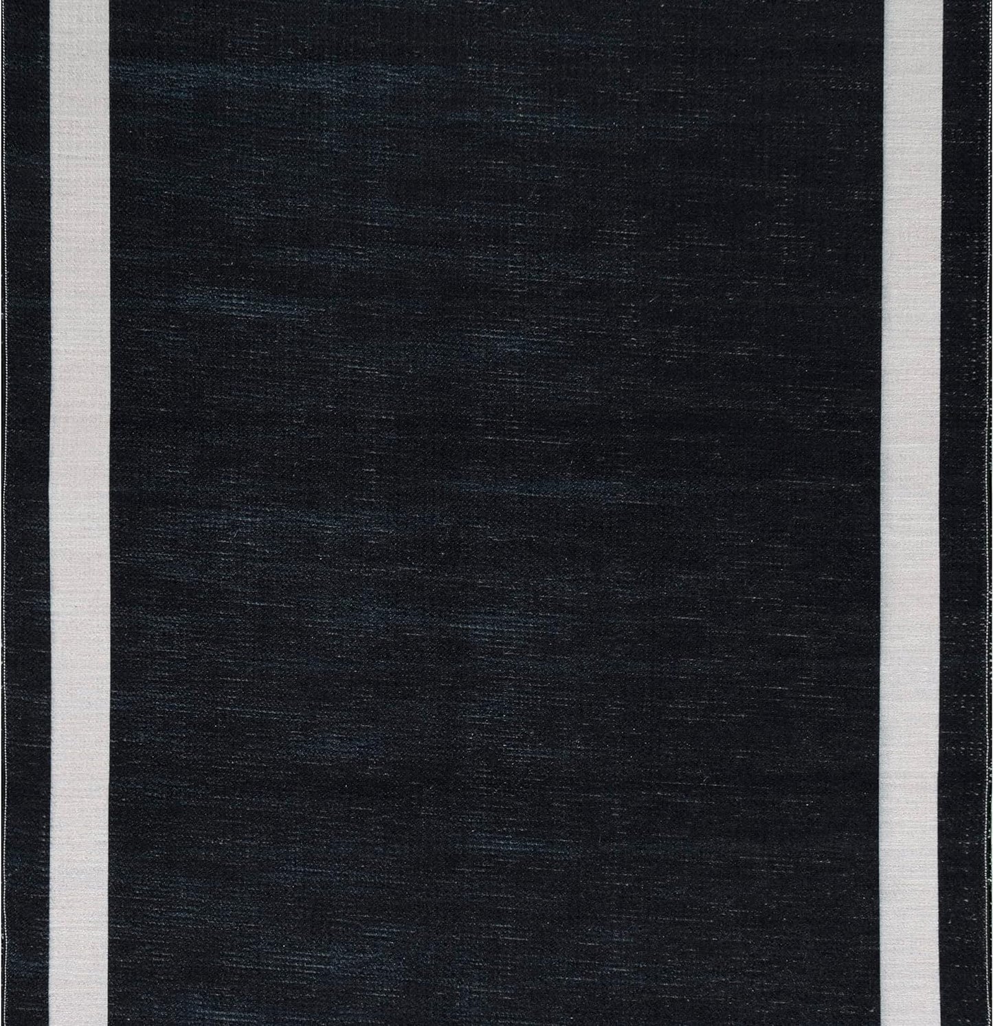 Playa Rug Machine Washable Area Rug With Non Slip Backing - Stain Resistant - Eco Friendly - Family and Pet Friendly - Everest Geometric Modern Bordered Black&Creme Design