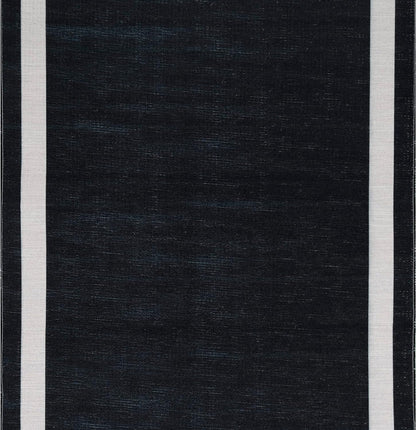 Playa Rug Machine Washable Area Rug With Non Slip Backing - Stain Resistant - Eco Friendly - Family and Pet Friendly - Everest Geometric Modern Bordered Black&Creme Design