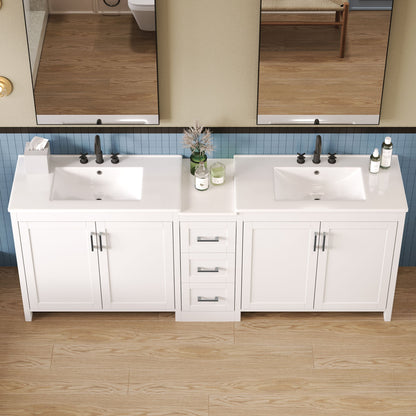 Double Sink Bathroom Vanity With Quartz Countertop