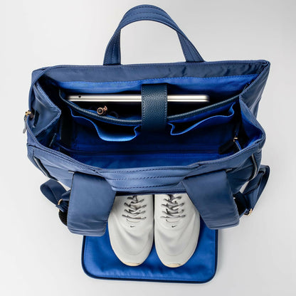 MinkeeBlue Puffer Amber Backpack with Lunch & Shoe Bag