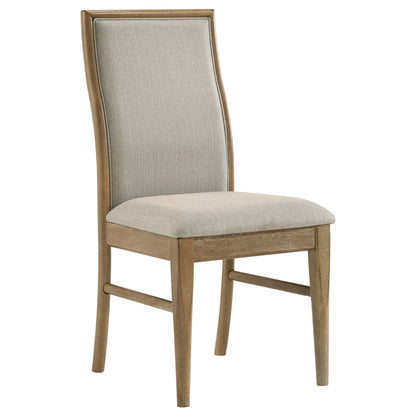 10 Piece Extension Dining Set With Upholstered Chairs And Matching Sideboard - Light Brown